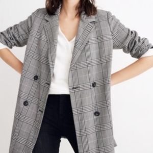 Madewell Caldwell Double-breasted blazer plaid